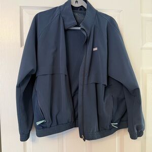 Womens Figs sydney scrub jacket size large dark harbor